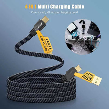 4 In 1 Multi USB PD Charging Cable (Type-C To C, C To Lightening, USB To C, USB To Lightening)